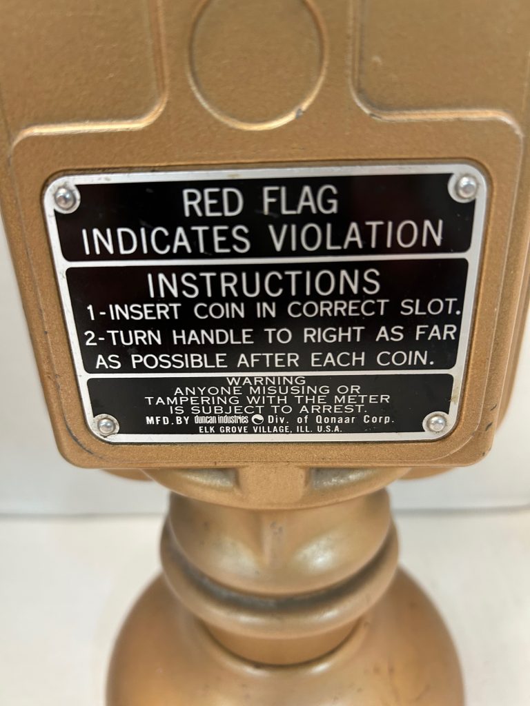 Vintage Duncan Miller 1930s parking meter