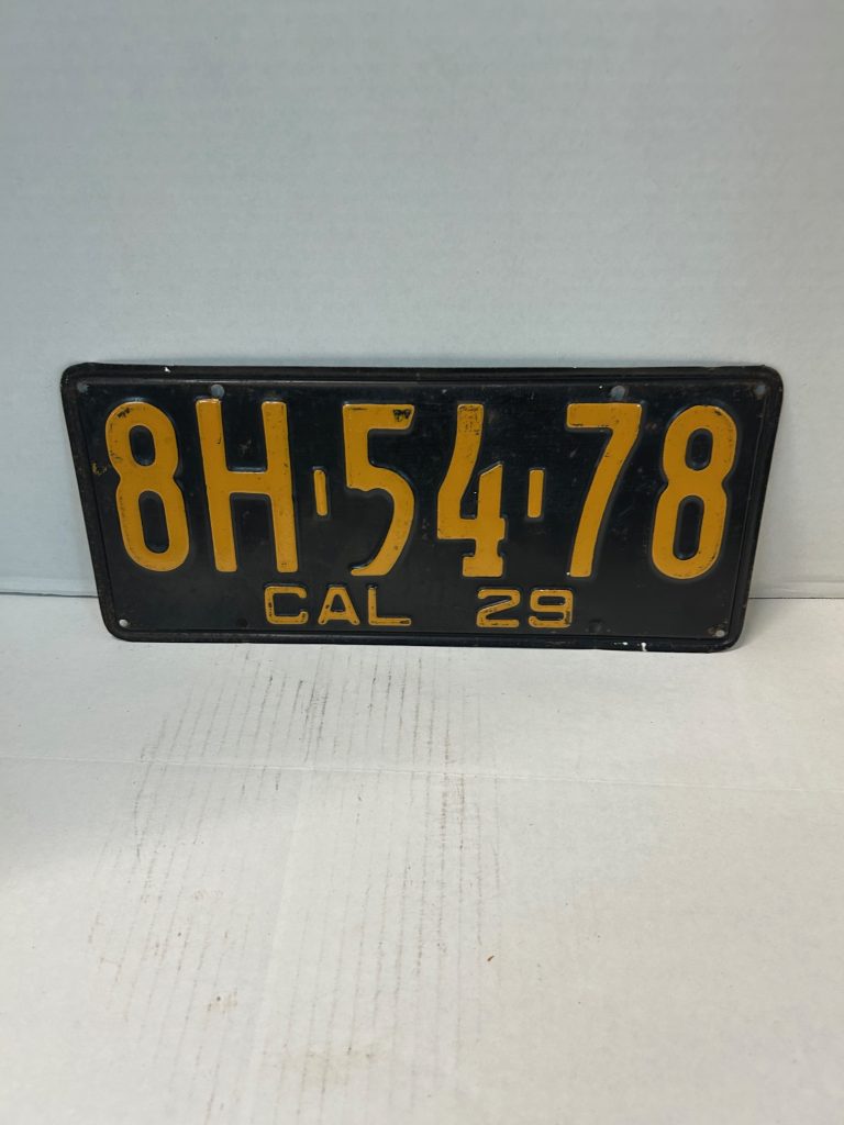 1929-California-License-Plate-yellow-black-embossed