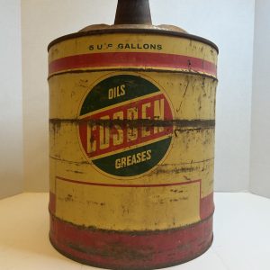 Cosden 5 U.S. gallons oil and grease can Vintage
