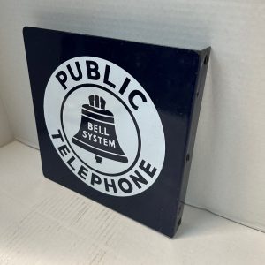 Porcelain-southwestern-Belle-flange-sign-1940s-50s-double-sided