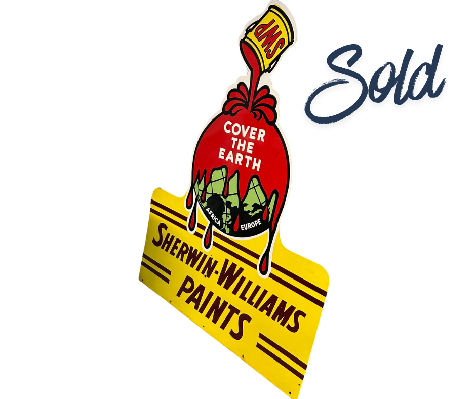 Sold Sherwin Williams Cut Out Cover the Earth Vintage Sign New Old Stock